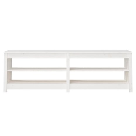 Schoenenbank 160x36,5x50 cm massief grenenhout wit 8720845556761 5