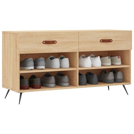 Schoenenbank 102x35x55 cm bewerkt hout sonoma eikenkleurig 8720845441913 3