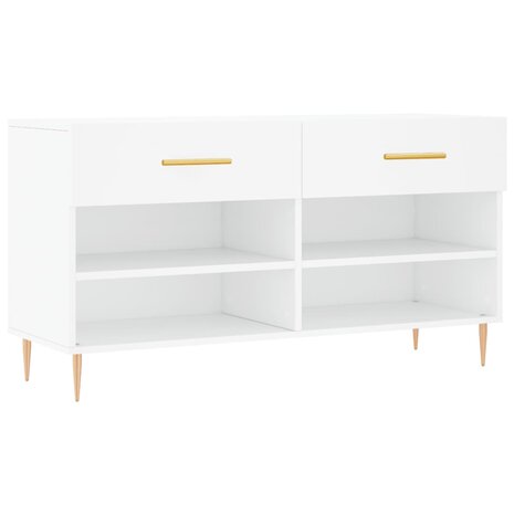 Schoenenbank 102x35x55 cm bewerkt hout wit 8720845442040 2