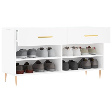 Schoenenbank 102x35x55 cm bewerkt hout wit 8720845442040 4