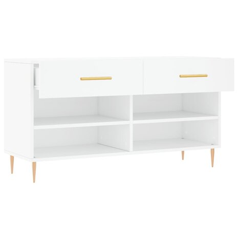Schoenenbank 102x35x55 cm bewerkt hout wit 8720845442040 5