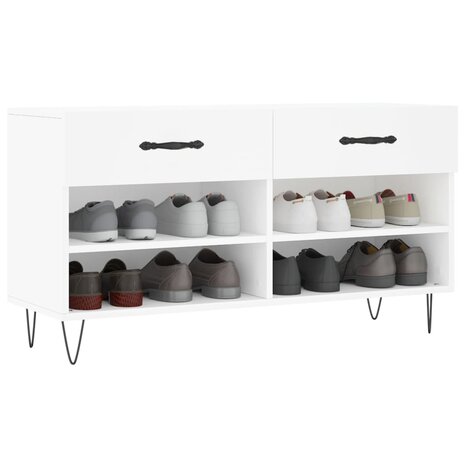 Schoenenbank 102x35x55 cm bewerkt hout wit 8720845442125 3