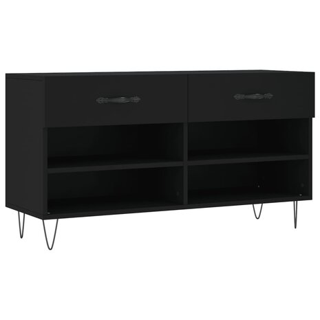 Schoenenbank 102x35x55 cm bewerkt hout zwart 8720845442132 2
