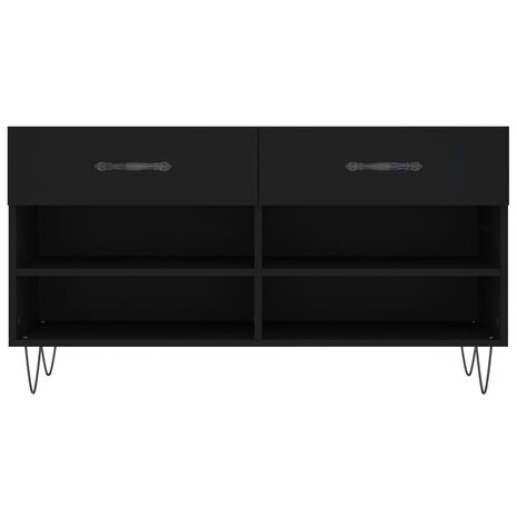 Schoenenbank 102x35x55 cm bewerkt hout zwart 8720845442132 6
