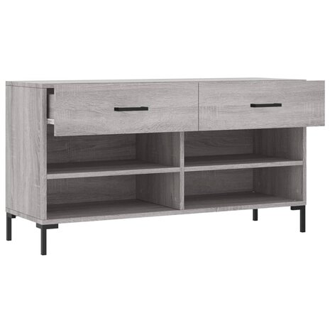 Schoenenbank 102x35x55 cm bewerkt hout grijs sonoma eikenkleur 8720845442262 5