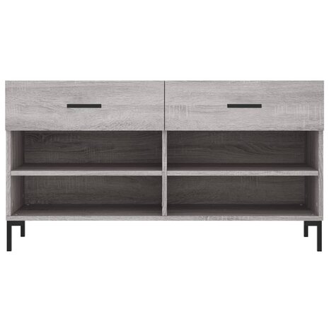 Schoenenbank 102x35x55 cm bewerkt hout grijs sonoma eikenkleur 8720845442262 6