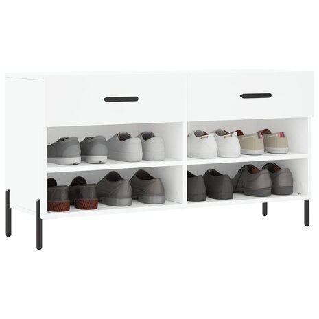 Schoenenbank 102x35x55 cm bewerkt hout wit 8720845442286 3