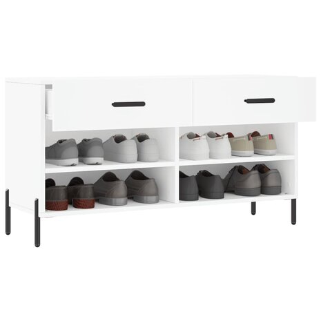 Schoenenbank 102x35x55 cm bewerkt hout wit 8720845442286 4