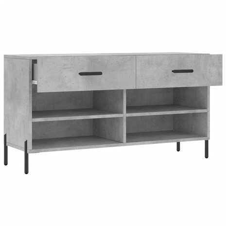 Schoenenbank 102x35x55 cm bewerkt hout betongrijs 8720845442323 5