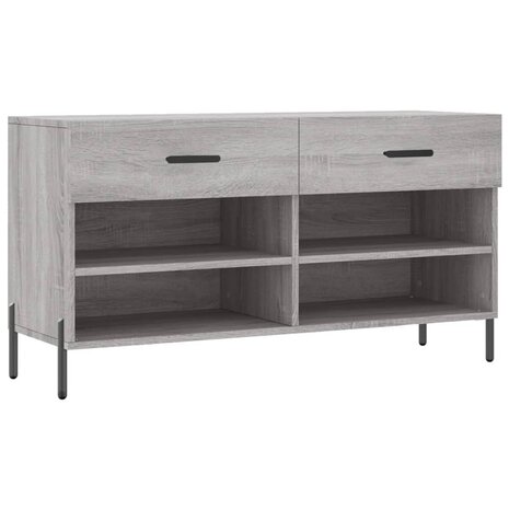Schoenenbank 102x35x55 cm bewerkt hout grijs sonoma eikenkleur 8720845442347 2