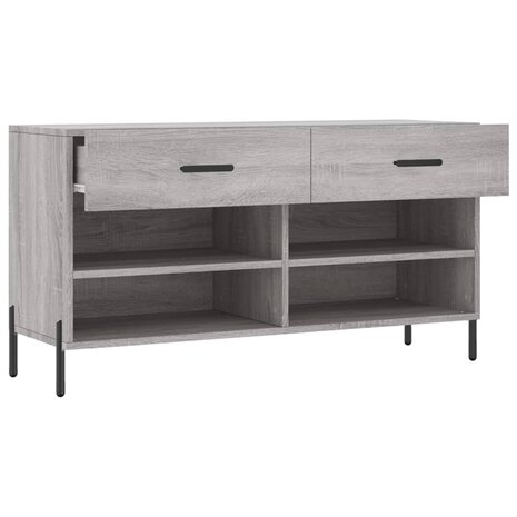 Schoenenbank 102x35x55 cm bewerkt hout grijs sonoma eikenkleur 8720845442347 5