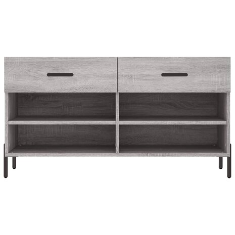 Schoenenbank 102x35x55 cm bewerkt hout grijs sonoma eikenkleur 8720845442347 6