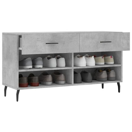 Schoenenbank 102x35x55 cm bewerkt hout betongrijs 8720845442408 4