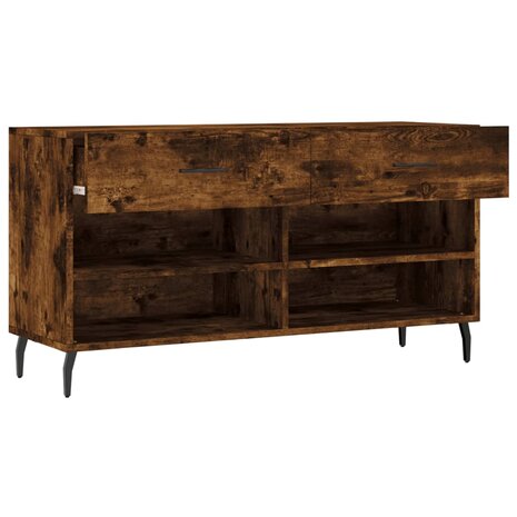 Schoenenbank 102x35x55 cm bewerkt hout gerookt eikenkleurig 8720845442415 5