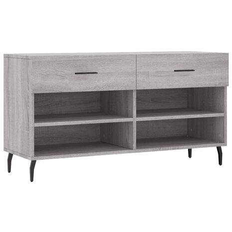 Schoenenbank 102x35x55 cm bewerkt hout grijs sonoma eikenkleur 8720845442422 2