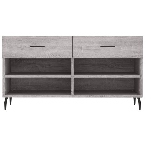 Schoenenbank 102x35x55 cm bewerkt hout grijs sonoma eikenkleur 8720845442422 6