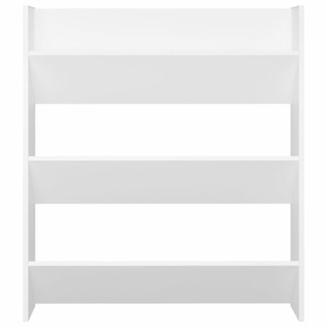 Wandschoenenkast 80x18x90 cm bewerkt hout wit 8720286559789 4