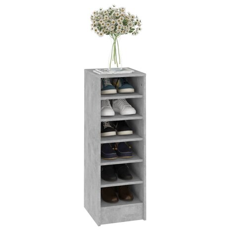 Schoenenkast 31,5x35x90 cm bewerkt hout betongrijs 8720286646830 6