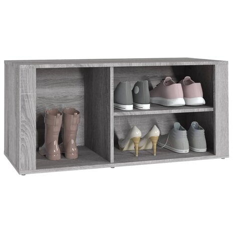 Schoenenkast 100x35x45 cm bewerkt hout grijs sonoma 8720287223306 4