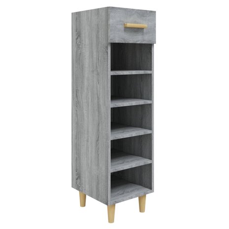 Schoenenkast 30x35x105 cm bewerkt hout grijs sonoma eikenkleur 8720287086697 2