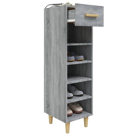 Schoenenkast 30x35x105 cm bewerkt hout grijs sonoma eikenkleur 8720287086697 7