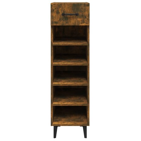 Schoenenkast 30x35x105 cm bewerkt hout gerookt eikenkleurig 8720287086710 4