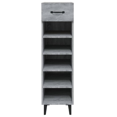 Schoenenkast 30x35x105 cm bewerkt hout grijs sonoma eikenkleur 8720287086727 4