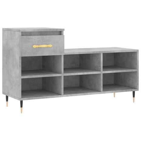 Schoenenkast 102x36x60 cm bewerkt hout betongrijs 8721012113992 2