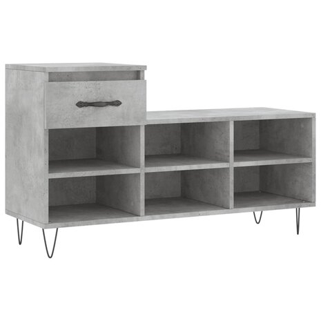 Schoenenkast 102x36x60 cm bewerkt hout betongrijs 8721012114074 2