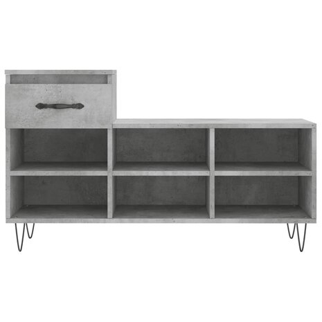 Schoenenkast 102x36x60 cm bewerkt hout betongrijs 8721012114074 5