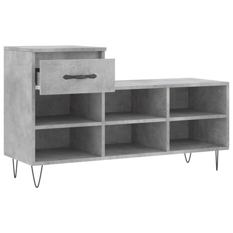 Schoenenkast 102x36x60 cm bewerkt hout betongrijs 8721012114074 6