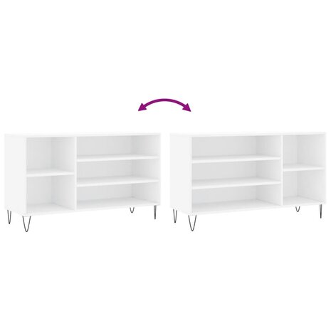 Schoenenkast 102x36x60 cm bewerkt hout wit 8721012114517 7