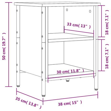 Schoenenkast 38x35x50 cm bewerkt hout grijs sonoma eikenkleurig 8720845774486 9
