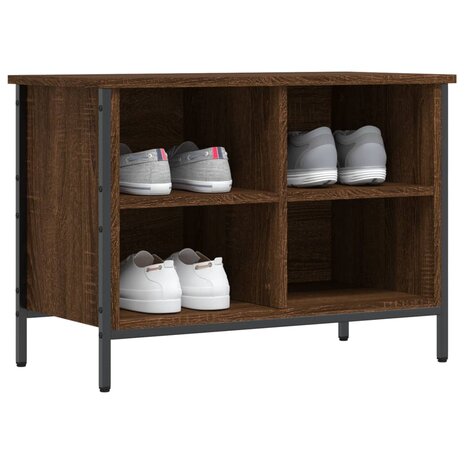 Schoenenkast 69x35x50 cm bewerkt hout bruin eikenkleur 8720845774547 3