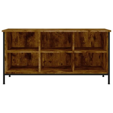 Schoenenkast 100x35x50 cm bewerkt hout gerookt eikenkleurig 8720845774578 5