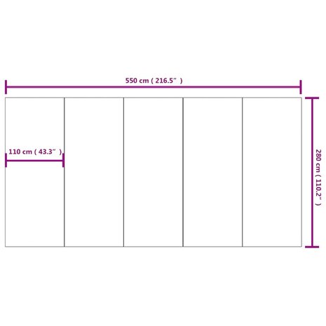Zwembadgrondzeil 550x280 cm polyester geotextiel lichtgrijs 8720845774004 7