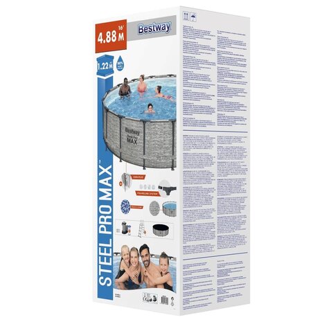 Bestway Zwembad Power Steel rond 488x122 cm 6941607311509 10