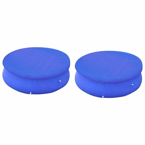 Zwembadhoezen 2 st voor 360-367 cm bovengrondse zwembaden rond 8720286648247 1