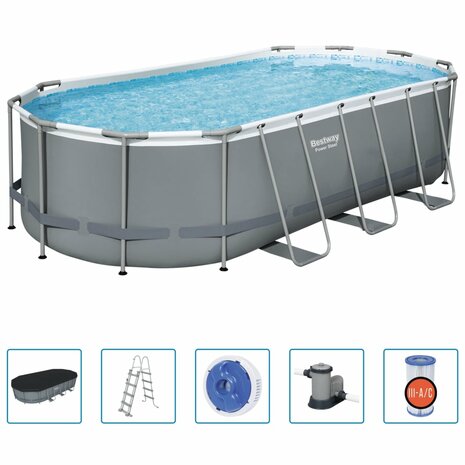 Bestway Zwembad Power Steel bovengronds ovaal 549x274x122 cm 8721012052222 2