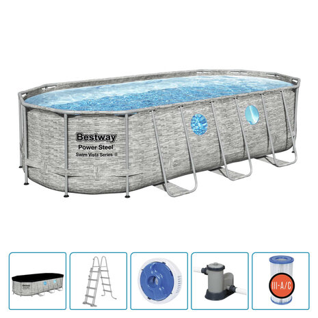 Bestway Power Steel Zwembadset Swim Vista Series 549x274x122 cm 8721012053601 2