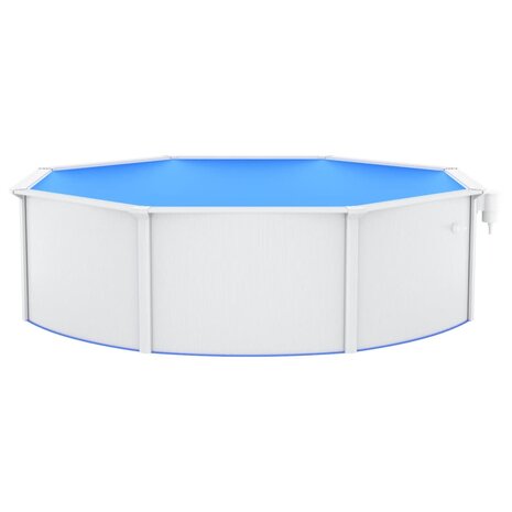 Zwembad met stalen wand rond 460x120 cm wit 8720286589762 5
