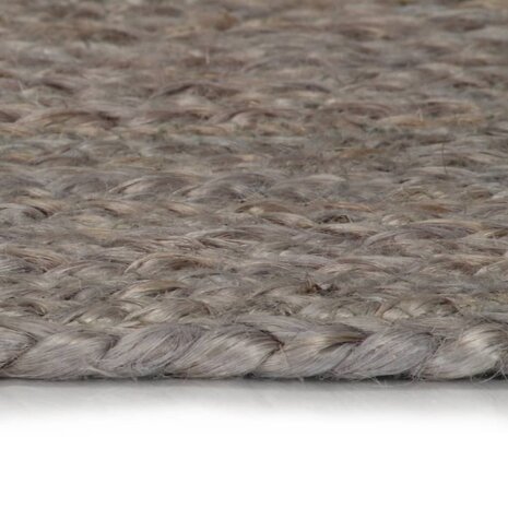 Vloerkleed handgemaakt rond 210 cm jute grijs 8720286980330 3