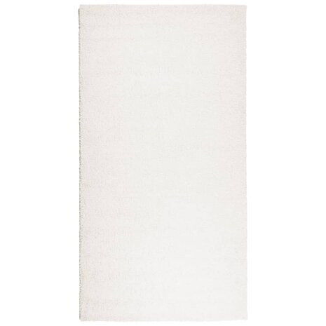 Vloerkleed shaggy hoogpolig modern 80x150 cm crèmekleurig 8721012228306 2