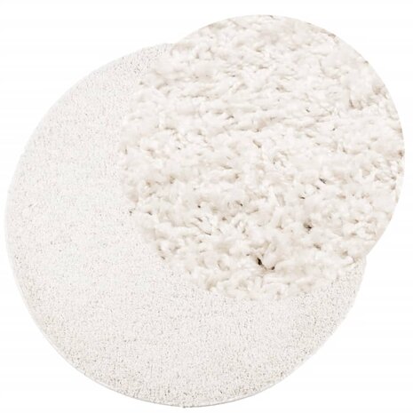 Vloerkleed PAMPLONA shaggy hoogpolig modern Ø 80 cm crèmekleur 8721012228443 3