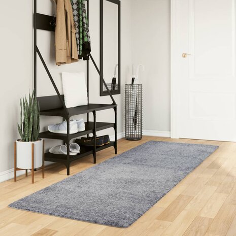 Vloerkleed PAMPLONA shaggy hoogpolig modern 80x250 cm blauw 8721012229204 1