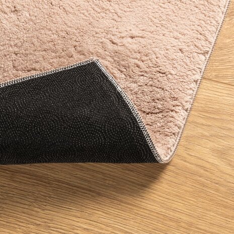 Vloerkleed HUARTE laagpolig zacht wasbaar 160x160 cm roze 8721012227552 5
