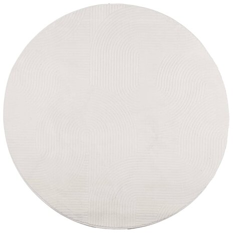Vloerkleed IZA laagpolig Scandinavisch Ø 80 cm crèmekleurig 8721012230460 2
