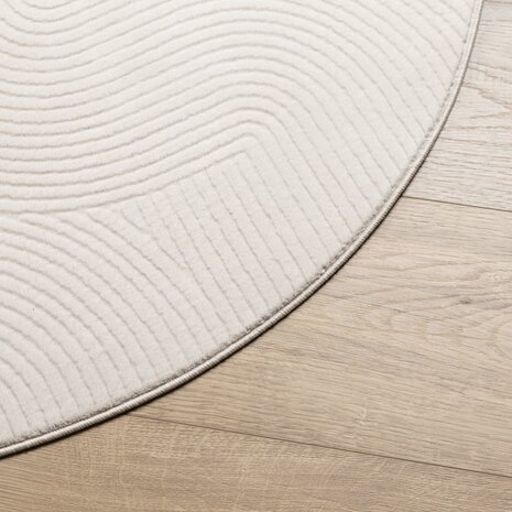 Vloerkleed IZA laagpolig Scandinavisch Ø 80 cm crèmekleurig 8721012230460 4