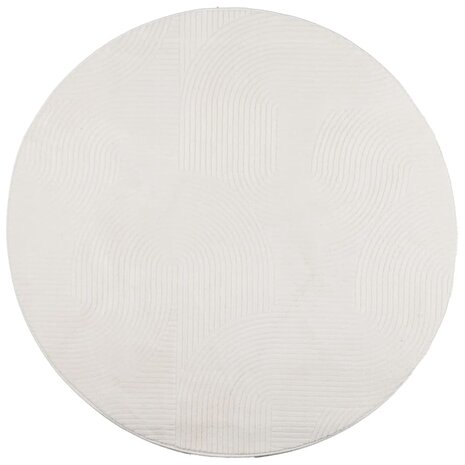 Vloerkleed IZA laagpolig Scandinavisch Ø 100 cm crèmekleurig 8721012230477 2