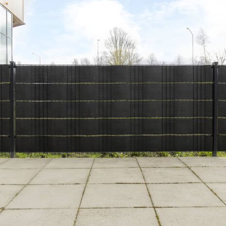 Balkonschermen 5 st 255x19 cm poly rattan zwart 8721012431416 1